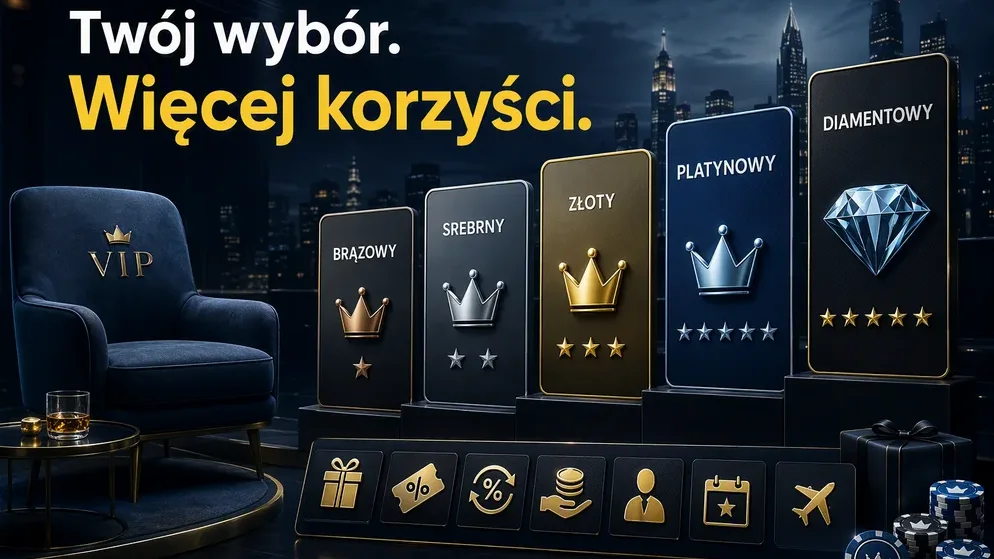 wielopoziomowa karta VIP z ikonami nagród